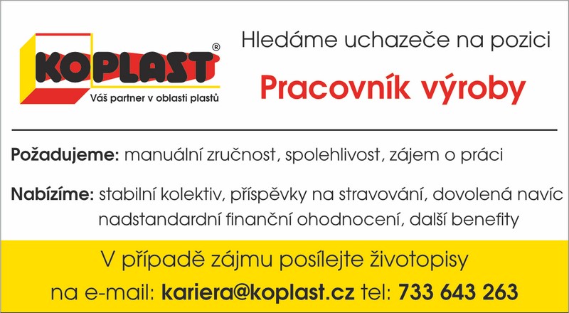 inzerát dělník